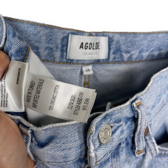 Agolde 90's Mid Rise Straight in Snapshot Size 24 - Picture 7 of 11
